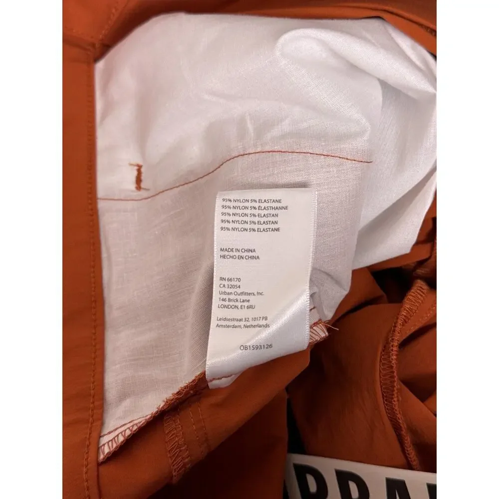 New Urban Outfitters Pants Large Mens Standard Cloth Orange Nylon Tapered Leg